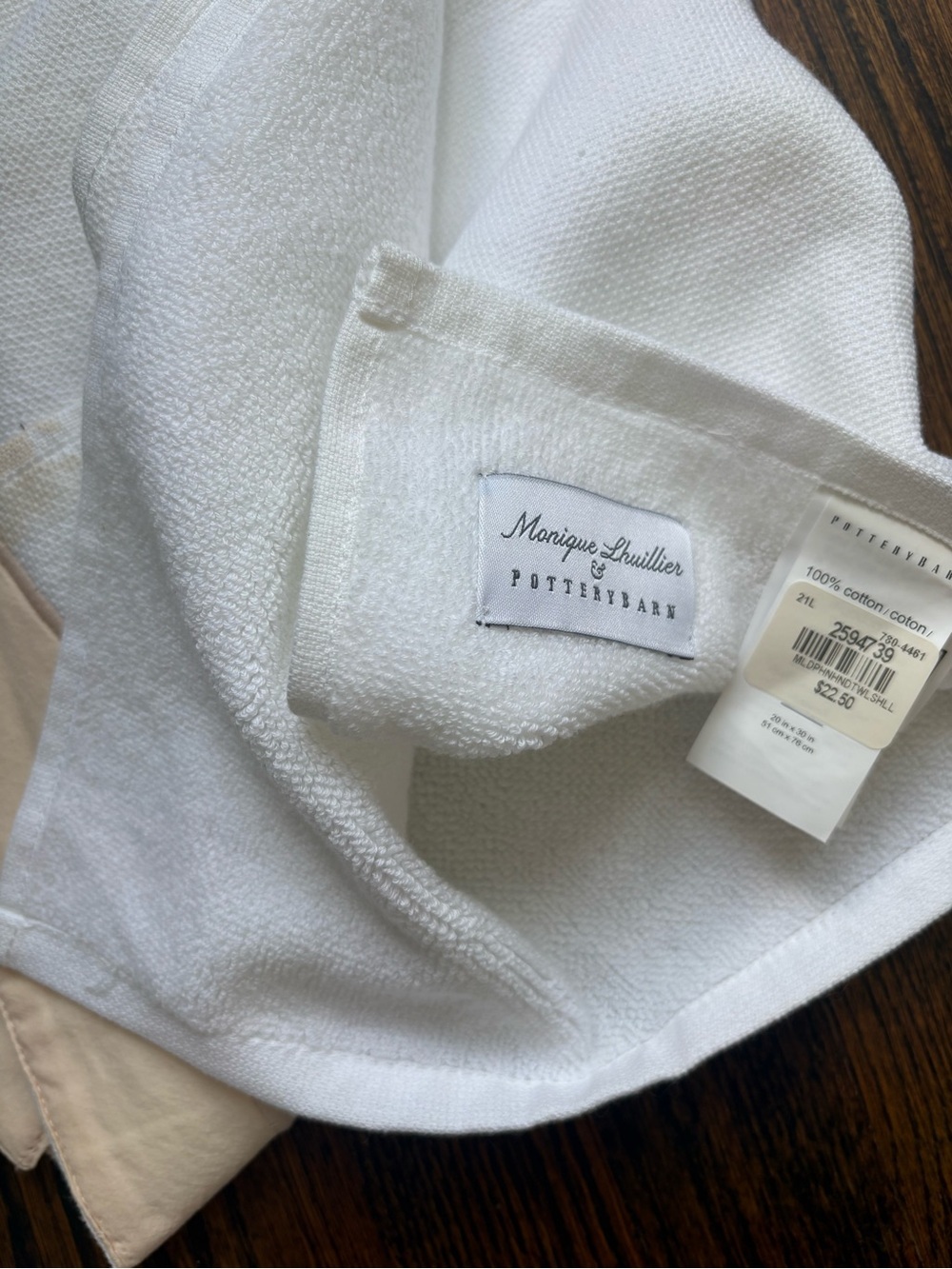 NWT Pottery Barn monique lhuillier pottery barn hand towel - Picture 3 of 4